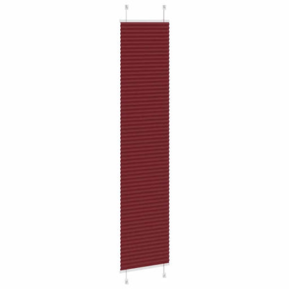 Pleated Blind Bordeaux Red 40x200 cm Fabric Width 39.4 cm Polyester