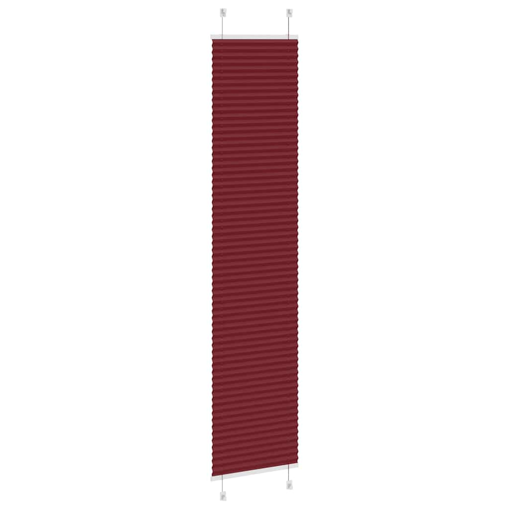 Pleated Blind Bordeaux Red 45x200 cm Fabric Width 44.4 cm Polyester