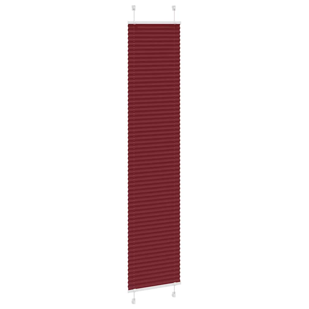 Pleated Blind Bordeaux Red 50x200 cm Fabric Width 49.4 cm Polyester