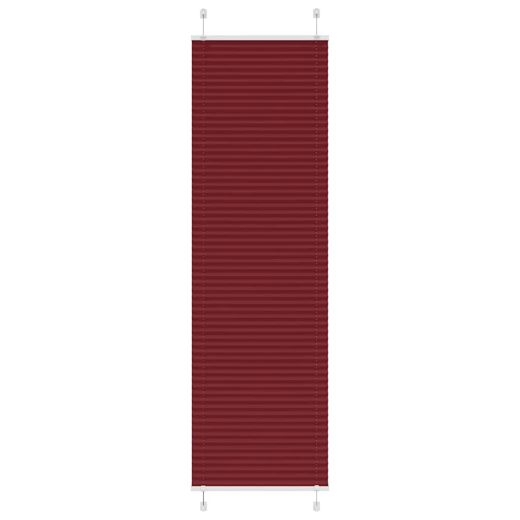 Pleated Blind Bordeaux Red 60x200 cm Fabric Width 59.4 cm Polyester