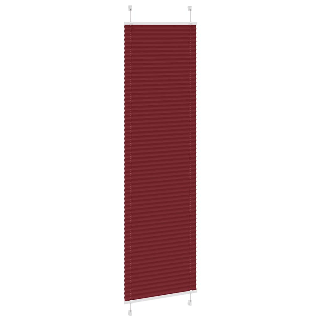 Pleated Blind Bordeaux Red 60x200 cm Fabric Width 59.4 cm Polyester