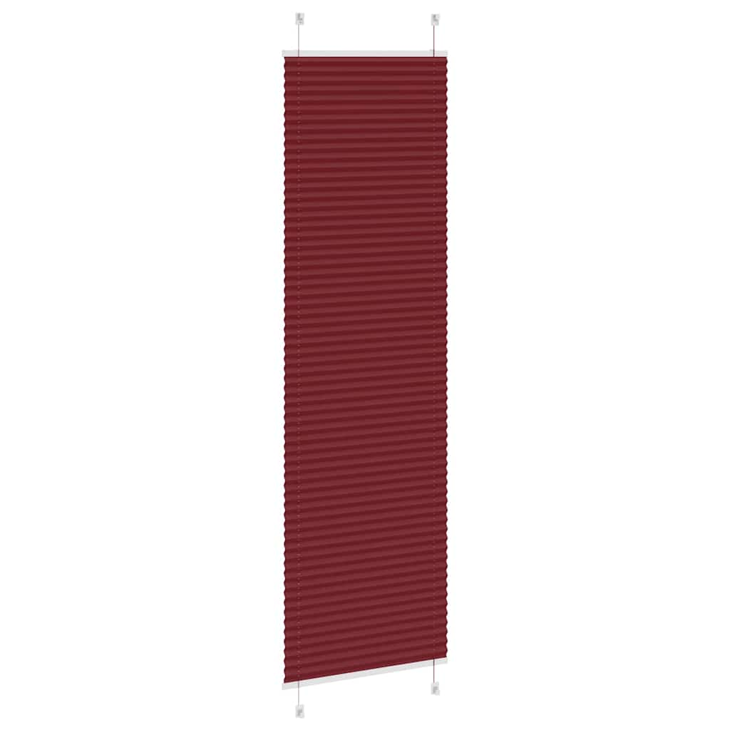 Pleated Blind Bordeaux Red 60x200 cm Fabric Width 59.4 cm Polyester