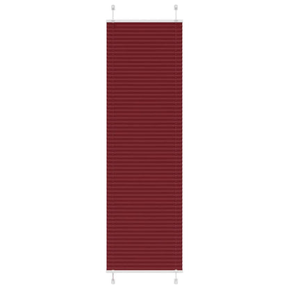 Pleated Blind Bordeaux Red 65x200 cm Fabric Width 64.4 cm Polyester