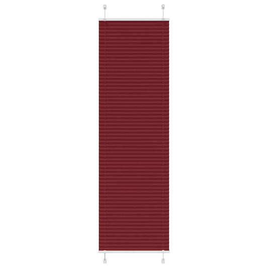 Pleated Blind Bordeaux Red 65x200 cm Fabric Width 64.4 cm Polyester