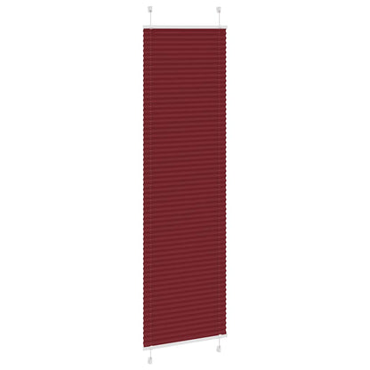 Pleated Blind Bordeaux Red 65x200 cm Fabric Width 64.4 cm Polyester