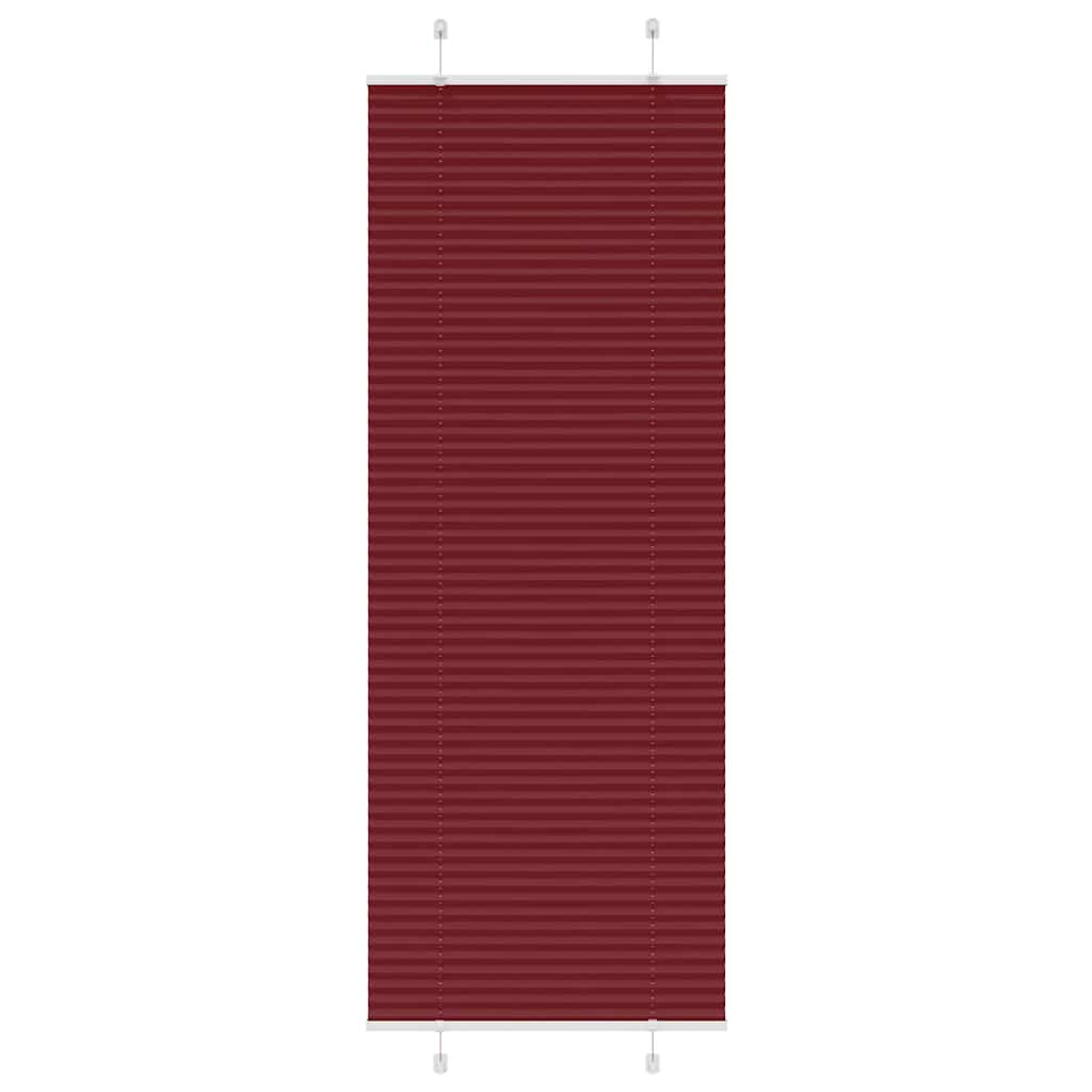 Pleated Blind Bordeaux Red 70x200 cm Fabric Width 69.4 cm Polyester