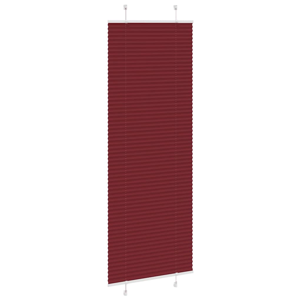 Pleated Blind Bordeaux Red 70x200 cm Fabric Width 69.4 cm Polyester