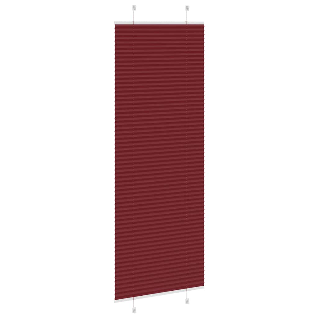 Pleated Blind Bordeaux Red 70x200 cm Fabric Width 69.4 cm Polyester