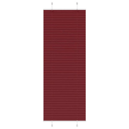 Pleated Blind Bordeaux Red 75x200 cm Fabric Width 74.4 cm Polyester