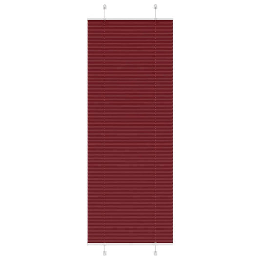 Pleated Blind Bordeaux Red 75x200 cm Fabric Width 74.4 cm Polyester