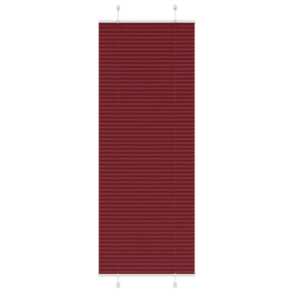 Pleated Blind Bordeaux Red 80x200 cm Fabric Width 79.4 cm Polyester