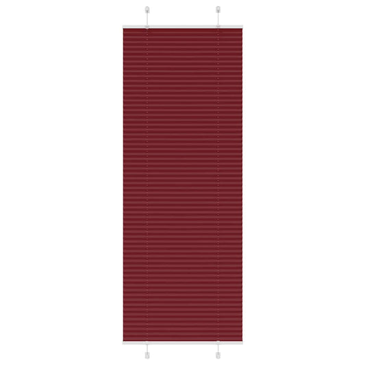 Pleated Blind Bordeaux Red 80x200 cm Fabric Width 79.4 cm Polyester