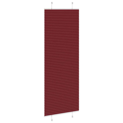 Pleated Blind Bordeaux Red 80x200 cm Fabric Width 79.4 cm Polyester