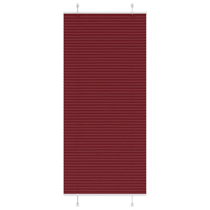 Pleated Blind Bordeaux Red 85x200 cm Fabric Width 84.4 cm Polyester