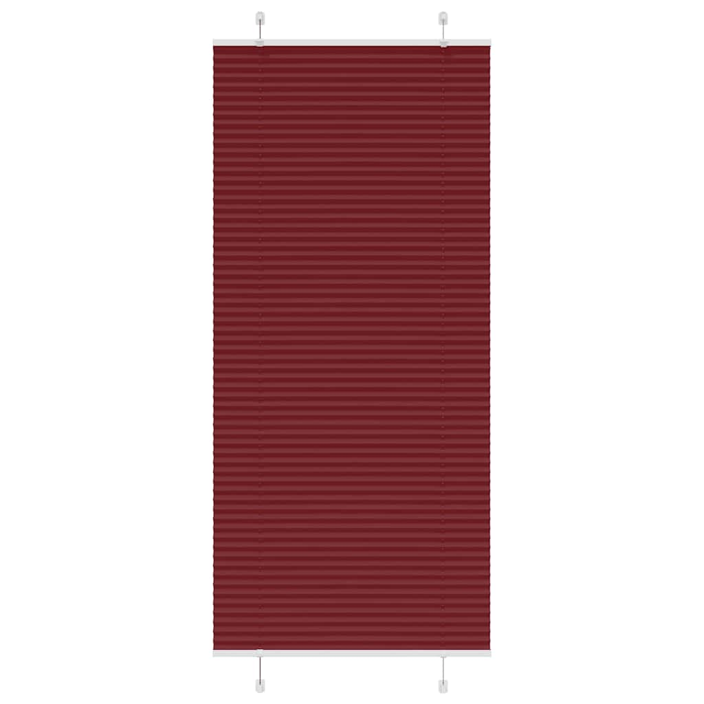 Pleated Blind Bordeaux Red 95x200 cm Fabric Width 94.4 cm Polyester