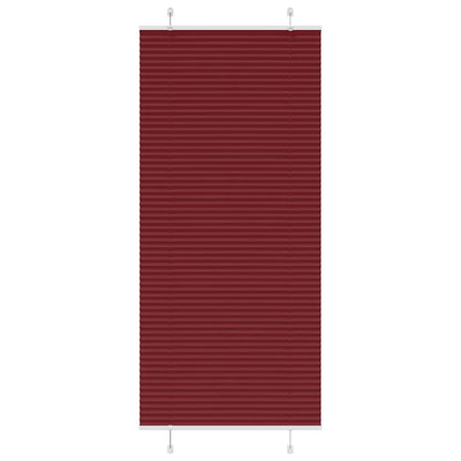 Pleated Blind Bordeaux Red 95x200 cm Fabric Width 94.4 cm Polyester