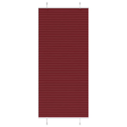 Pleated Blind Bordeaux Red 95x200 cm Fabric Width 94.4 cm Polyester