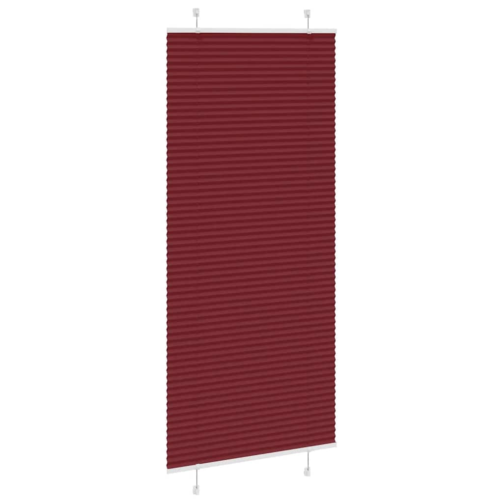 Pleated Blind Bordeaux Red 95x200 cm Fabric Width 94.4 cm Polyester