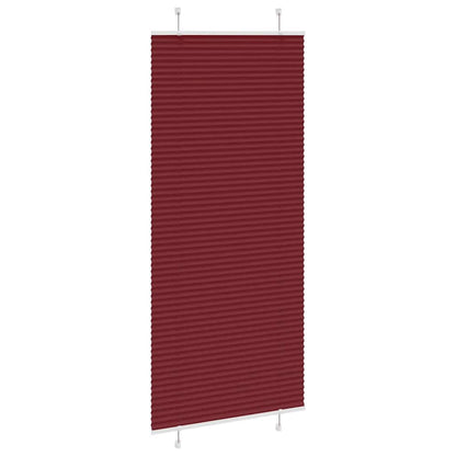 Pleated Blind Bordeaux Red 95x200 cm Fabric Width 94.4 cm Polyester