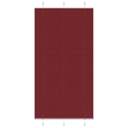 Pleated Blind Bordeaux Red 105x200 cm Fabric Width 104.4 cm Polyester