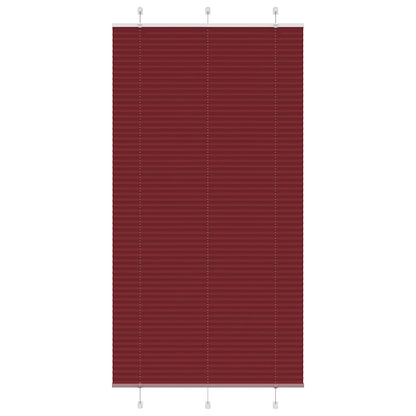 Pleated Blind Bordeaux Red 110x200 cm Fabric Width 109.4 cm Polyester