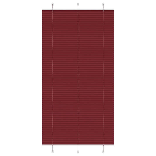 Pleated Blind Bordeaux Red 110x200 cm Fabric Width 109.4 cm Polyester