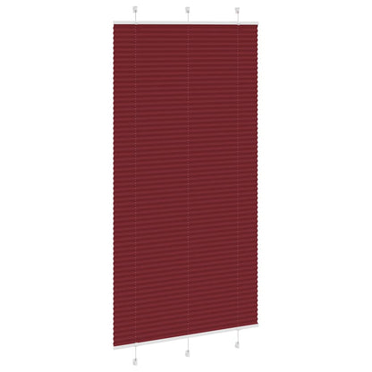 Pleated Blind Bordeaux Red 110x200 cm Fabric Width 109.4 cm Polyester