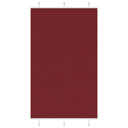 Pleated Blind Bordeaux Red 115x200 cm Fabric Width 114.4 cm Polyester