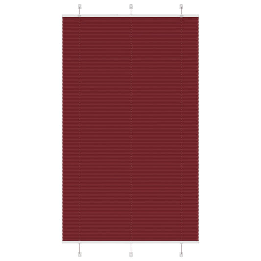 Pleated Blind Bordeaux Red 115x200 cm Fabric Width 114.4 cm Polyester