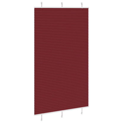 Pleated Blind Bordeaux Red 115x200 cm Fabric Width 114.4 cm Polyester