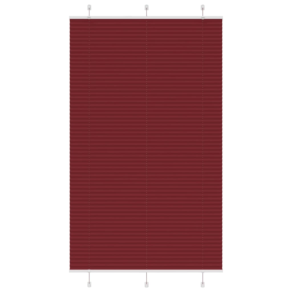 Pleated Blind Bordeaux Red 120x200 cm Fabric Width 119.4 cm Polyester