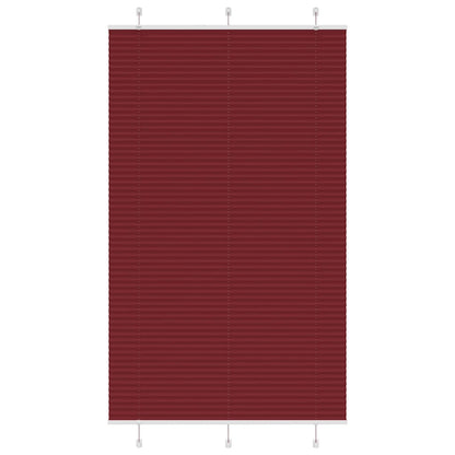 Pleated Blind Bordeaux Red 120x200 cm Fabric Width 119.4 cm Polyester