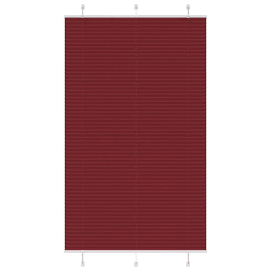 Pleated Blind Bordeaux Red 120x200 cm Fabric Width 119.4 cm Polyester