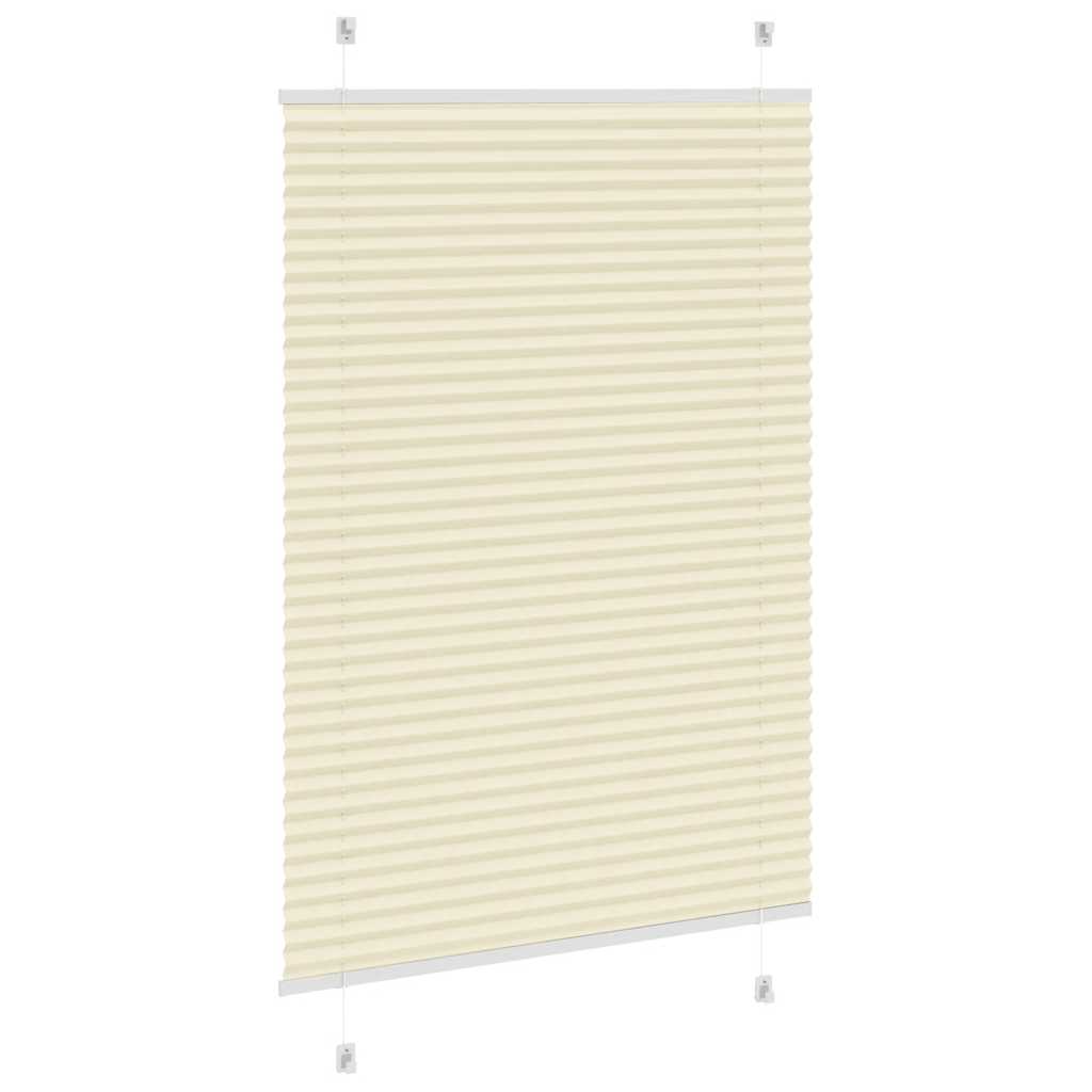 Pleated Blind Cream 100x100 cm Fabric Width 99.4 cm Polyester