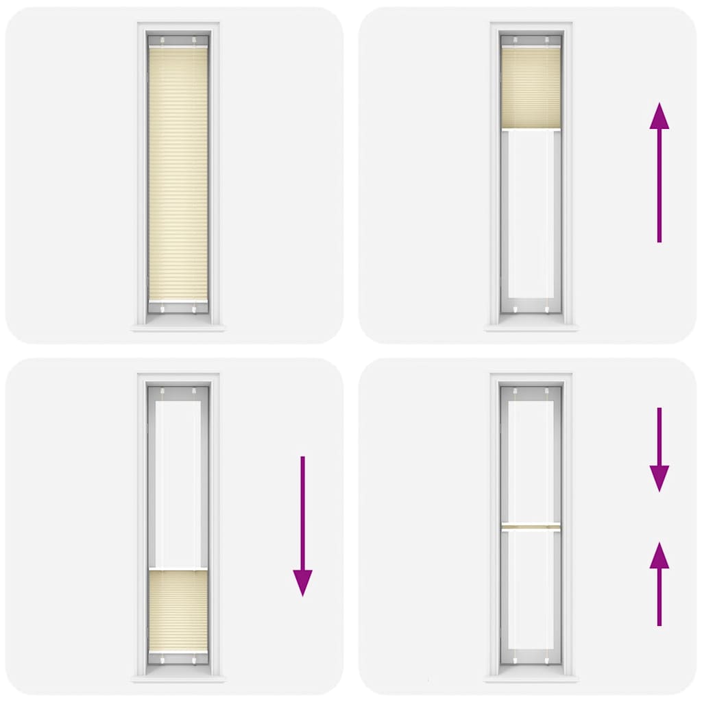 Pleated Blind Cream 40x200 cm Fabric Width 39.4 cm Polyester