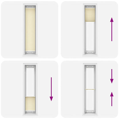 Pleated Blind Cream 40x200 cm Fabric Width 39.4 cm Polyester