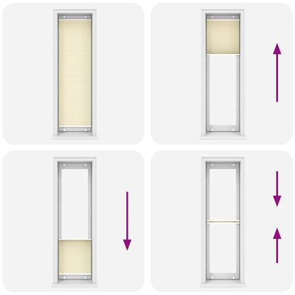 Pleated Blind Cream 55x200 cm Fabric Width 54.4 cm Polyester