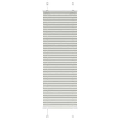 Pleated Blind Light Grey 40x100 cm Fabric Width 39.4 cm Polyester