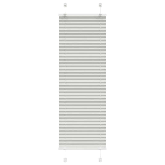 Pleated Blind Light Grey 40x100 cm Fabric Width 39.4 cm Polyester