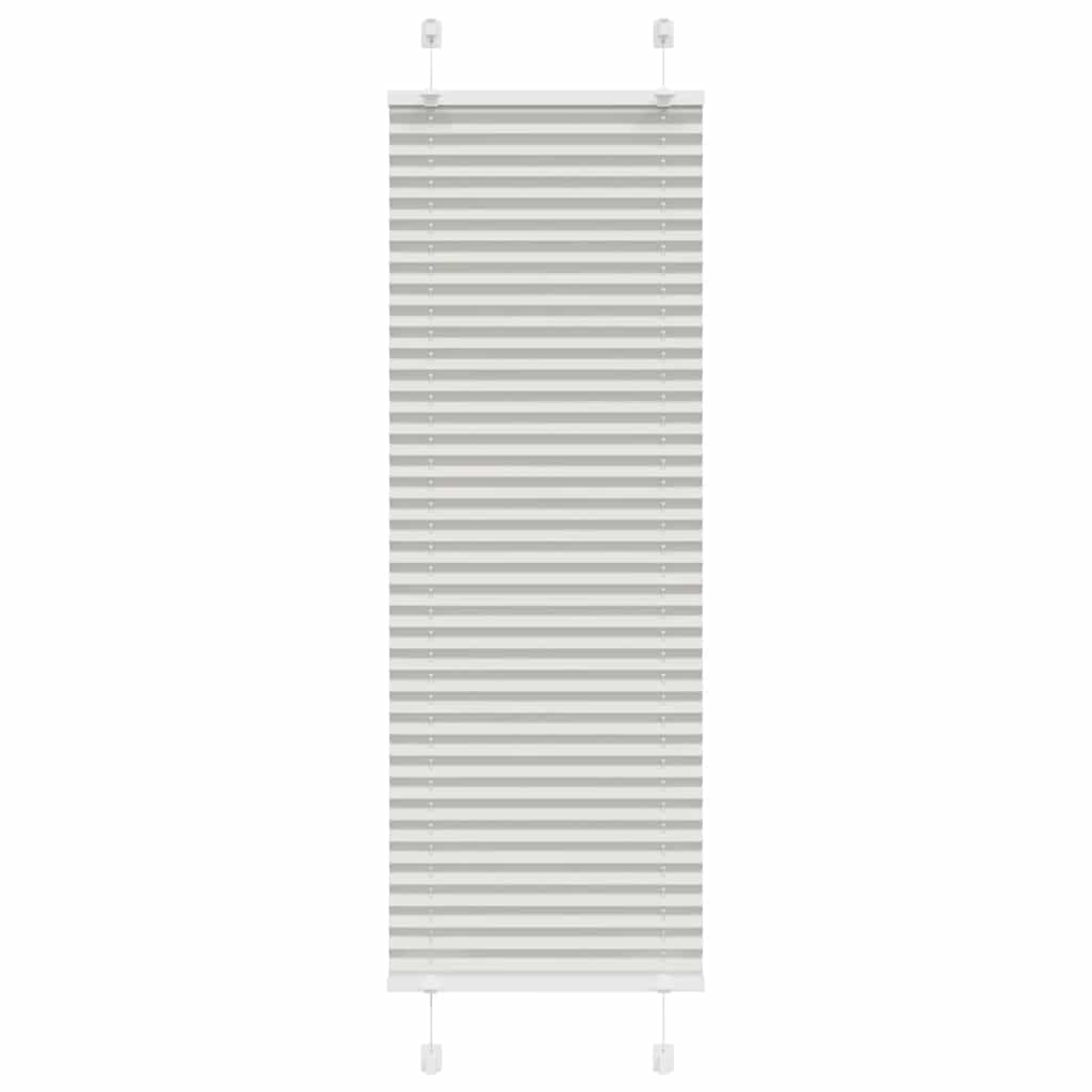 Pleated Blind Light Grey 45x100 cm Fabric Width 44.4 cm Polyester