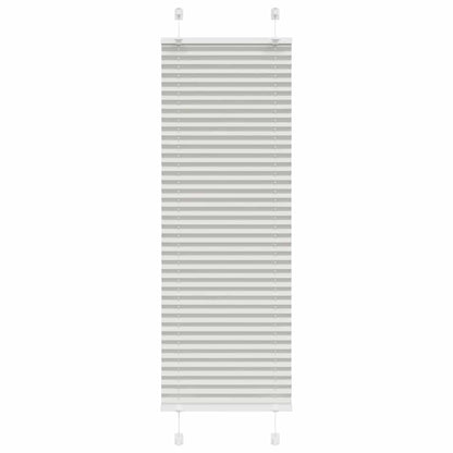 Pleated Blind Light Grey 45x100 cm Fabric Width 44.4 cm Polyester