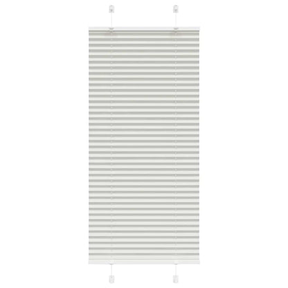 Pleated Blind Light Grey 55x100 cm Fabric Width 54.4 cm Polyester