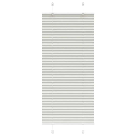 Pleated Blind Light Grey 55x100 cm Fabric Width 54.4 cm Polyester