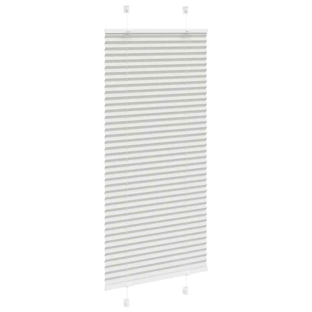 Pleated Blind Light Grey 55x100 cm Fabric Width 54.4 cm Polyester