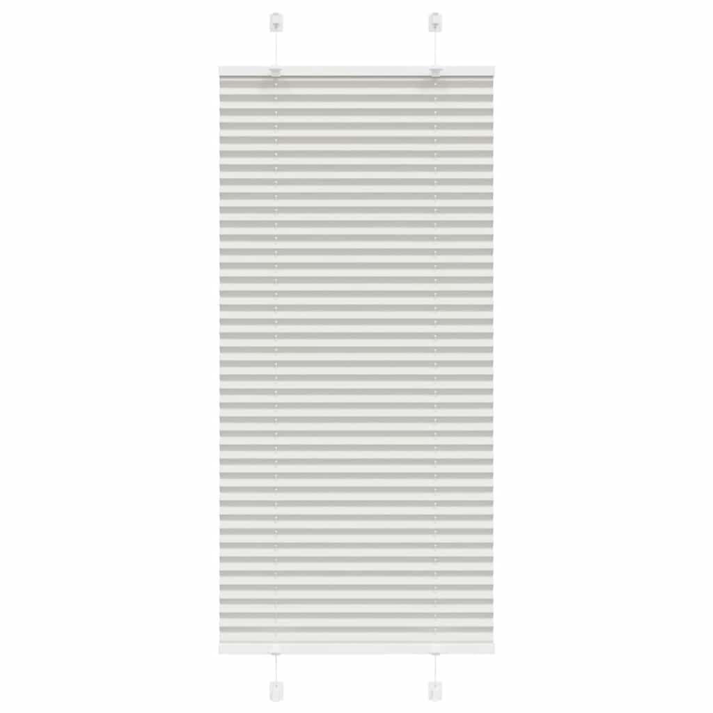 Pleated Blind Light Grey 60x100 cm Fabric Width 59.4 cm Polyester