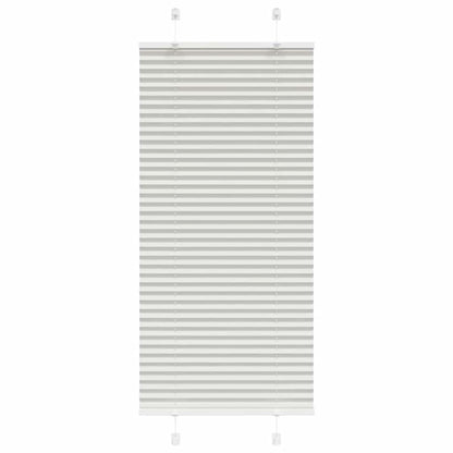 Pleated Blind Light Grey 60x100 cm Fabric Width 59.4 cm Polyester