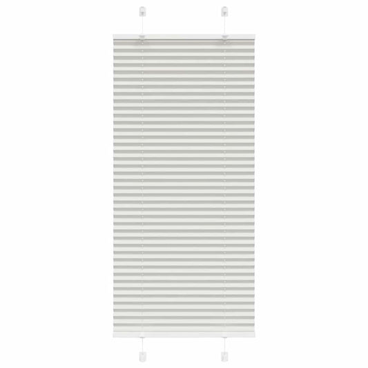 Pleated Blind Light Grey 60x100 cm Fabric Width 59.4 cm Polyester