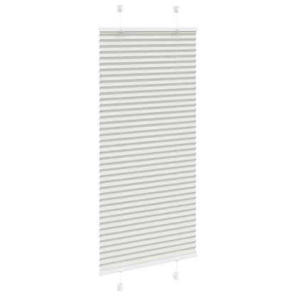 Pleated Blind Light Grey 65x100 cm Fabric Width 64.4 cm Polyester