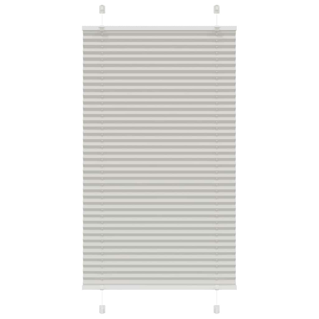 Pleated Blind Light Grey 70x100 cm Fabric Width 69.4 cm Polyester