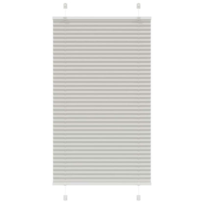 Pleated Blind Light Grey 70x100 cm Fabric Width 69.4 cm Polyester